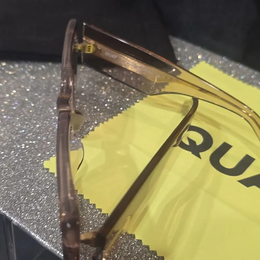 Quay Australia Tell Me More Square‎ Sunglasses- Doe/Tan
